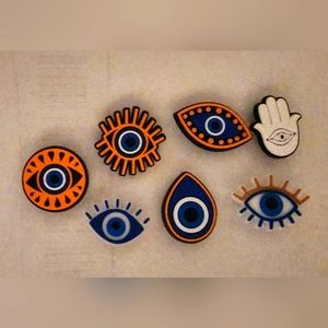 x7 Croc Charms Jibbitz Evil Eye